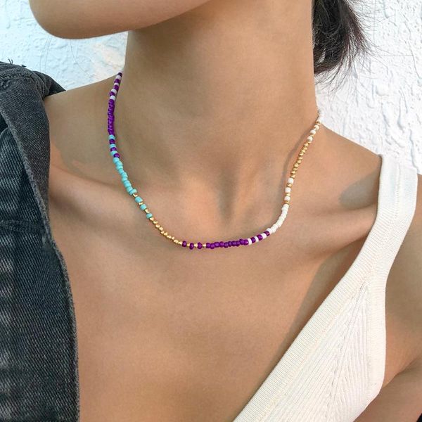 chains lalynnly women's summer charm bohemia style handmade colorful small rice beads necklaces seaside vacation accesories n9153, Silver
chains lalynnly women's summer charm bohemia style handmade colorful small rice beads necklaces seaside vacation accesories n9153, Silver