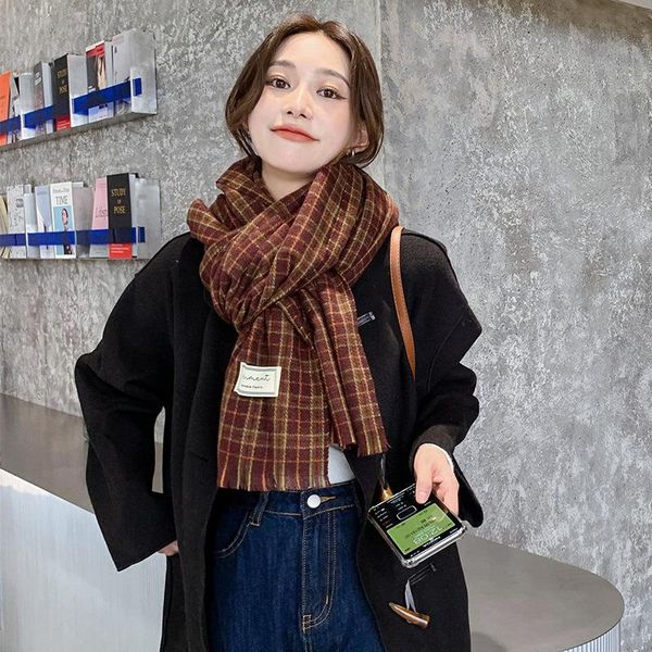 scarves scarf woman winter 2021 japanese coffee plaid imitation cashmere warm cape with thick korean, Blue;gray
scarves scarf woman winter 2021 japanese coffee plaid imitation cashmere warm cape with thick korean, Blue;gray