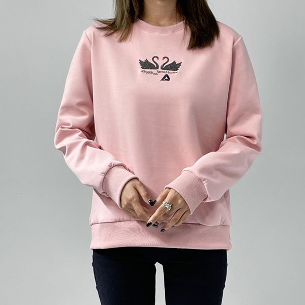 fall feijia women's swan diamond round neck sweater space cotton letter embroidery long sleeve top, Black
fall feijia women's swan diamond round neck sweater space cotton letter embroidery long sleeve top, Black