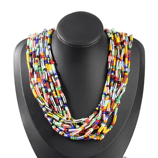 chokers arrival bohemia jewelry accessories vintage resin wood beads multi layer colorful beaded boho necklace for women 2021, Golden;silver
chokers arrival bohemia jewelry accessories vintage resin wood beads multi layer colorful beaded boho necklace for women 2021, Golden;silver