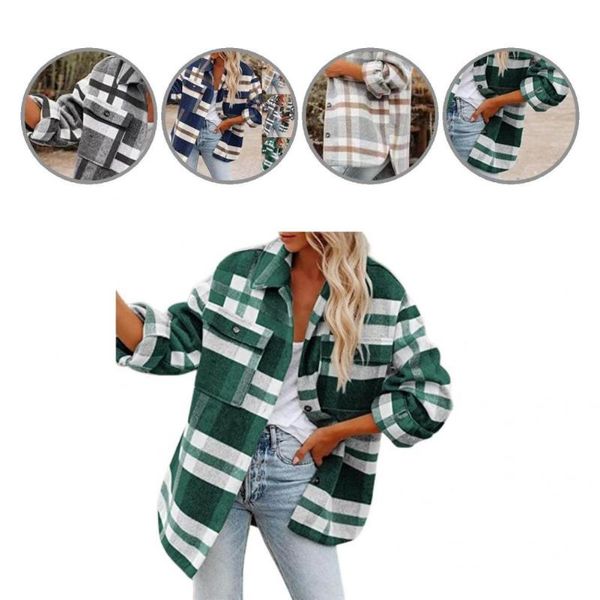 women's jackets temperament autumn jacket plaid print winter single breasted long sleeve cardigan coat women, Black;brown
women's jackets temperament autumn jacket plaid print winter single breasted long sleeve cardigan coat women, Black;brown