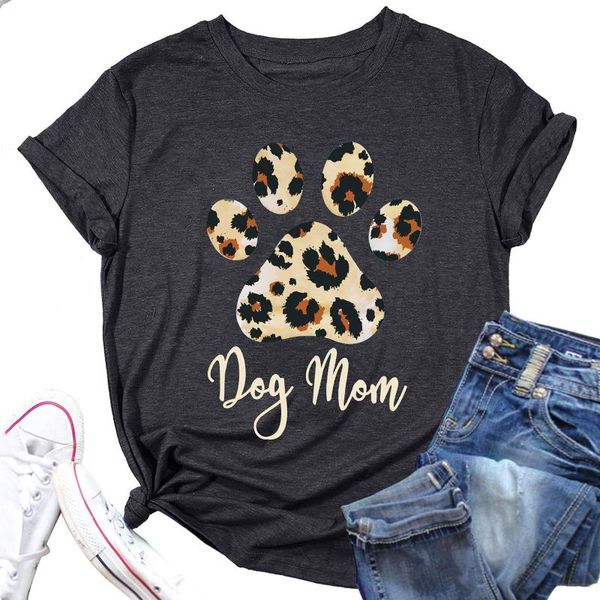 women's t-shirt 40# t shirt women casual letters leopard print woman tshirts dog lovers short sleeve tee tunic mujer camisetas, White
women's t-shirt 40# t shirt women casual letters leopard print woman tshirts dog lovers short sleeve tee tunic mujer camisetas, White