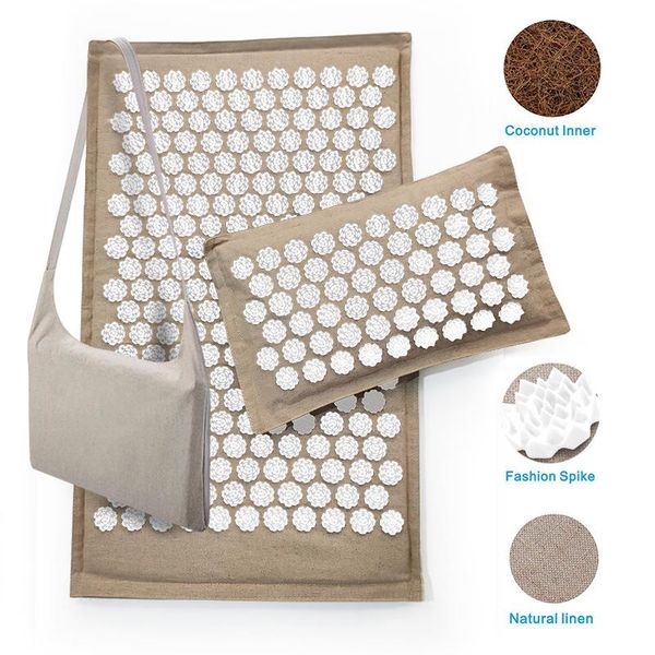 yoga mats acupuncture massage mat and pillow set organic linen cotton cushion with buckwheat hull for back/neck/ pain relief therapy
yoga mats acupuncture massage mat and pillow set organic linen cotton cushion with buckwheat hull for back/neck/ pain relief therapy