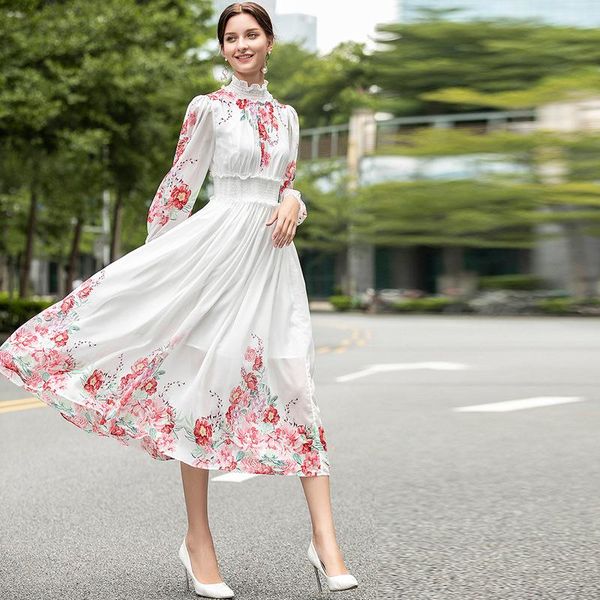 casual dresses vintage dress women's autumn 2021 turtleneck long sleeved elastic high waist flowers printed white clothing, Black;gray
casual dresses vintage dress women's autumn 2021 turtleneck long sleeved elastic high waist flowers printed white clothing, Black;gray