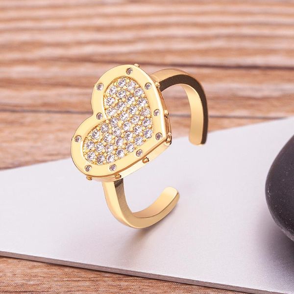 cluster rings trendy open adjustable heart love for women zircon crystal wedding engagement statement jewelry party gifts, Golden;silver
cluster rings trendy open adjustable heart love for women zircon crystal wedding engagement statement jewelry party gifts, Golden;silver