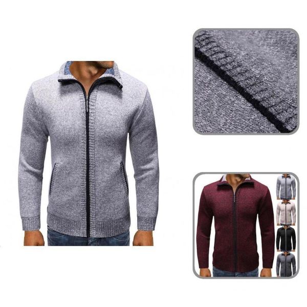 men's sweaters knitted cardigan breathable jacket skin-friendly cold resistant trendy stand collar zipper closure sweater, White;black
men's sweaters knitted cardigan breathable jacket skin-friendly cold resistant trendy stand collar zipper closure sweater, White;black