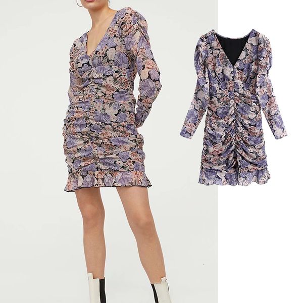 casual dresses fashion v-neck flower print folds long sleeve ladies ruffle slim vestidos spring mini vivn, Black;gray
casual dresses fashion v-neck flower print folds long sleeve ladies ruffle slim vestidos spring mini vivn, Black;gray