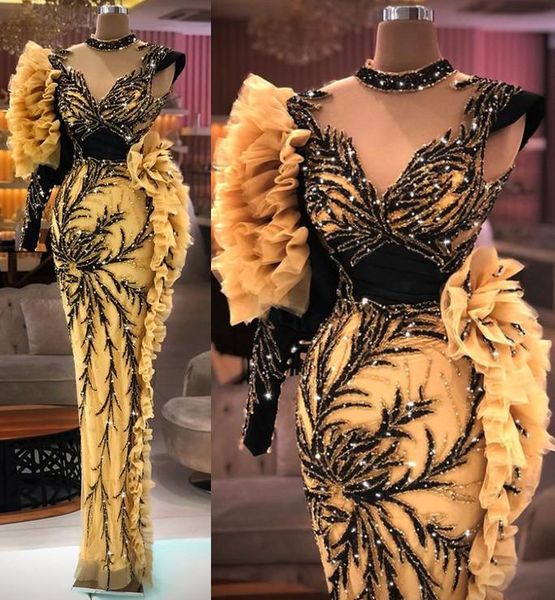 2022 plus size arabic aso ebi pink luxurious mermaid prom dresses pearls long sleeves sheer neck evening formal party second reception gowns, Black
2022 plus size arabic aso ebi pink luxurious mermaid prom dresses pearls long sleeves sheer neck evening formal party second reception gowns, Black