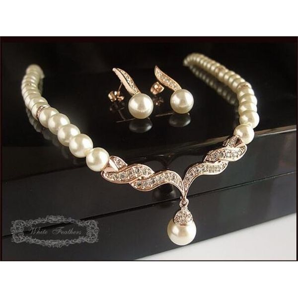 factory jewelry faux rose sets cream gold pearl bridal rhinestone crystal diamante wedding necklace and earrings, Silver
factory jewelry faux rose sets cream gold pearl bridal rhinestone crystal diamante wedding necklace and earrings, Silver