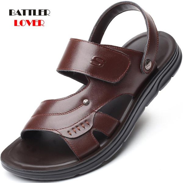 men sandals genuine cow leather men's beach shoes brand casual mens slippers sneakers summer flip flops 38-48, Black
men sandals genuine cow leather men's beach shoes brand casual mens slippers sneakers summer flip flops 38-48, Black