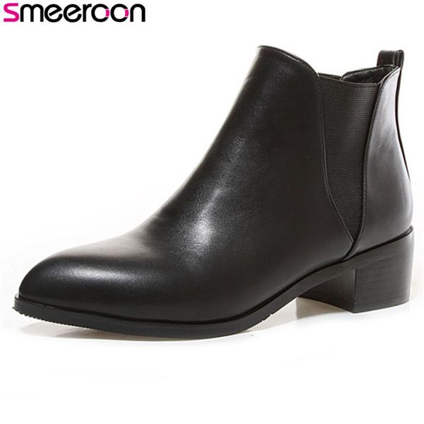 boots smeeroon autumn winter slip on women med heels ankle for pointed toe prom shoes big size 32-43, Black
boots smeeroon autumn winter slip on women med heels ankle for pointed toe prom shoes big size 32-43, Black