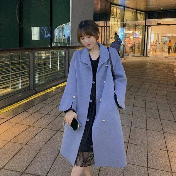 autumn women coat plus size fashion turn-down collar pockets solid casual woolen blends for large outerwear women's wool, Black
autumn women coat plus size fashion turn-down collar pockets solid casual woolen blends for large outerwear women's wool, Black