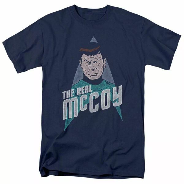 star trek the real mccoy t shirt licensed sci-fi tv classic tee new navy blue, White;black
star trek the real mccoy t shirt licensed sci-fi tv classic tee new navy blue, White;black