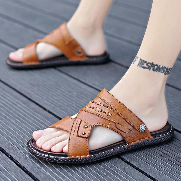 sandals summer men leather casual shoes business outdoor male beach roman style big size, Black
sandals summer men leather casual shoes business outdoor male beach roman style big size, Black