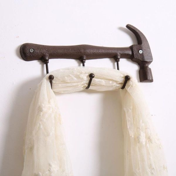hooks & rails retro hammer shape towel hook door hanger iron wall hat racks key organizer home decoration holder #t3g
hooks & rails retro hammer shape towel hook door hanger iron wall hat racks key organizer home decoration holder #t3g