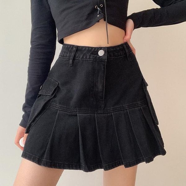 black skirt summer harajuku punk denim mini pleated womens high waist jeans shorts vintage ruffles club skirts
black skirt summer harajuku punk denim mini pleated womens high waist jeans shorts vintage ruffles club skirts