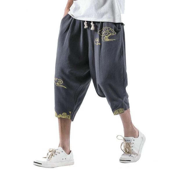 men's pants streetwear 2021 summer men sweatpants cotton linen embroidery loose harem jogger casual fitness trousers plus size 5xl, Black
men's pants streetwear 2021 summer men sweatpants cotton linen embroidery loose harem jogger casual fitness trousers plus size 5xl, Black