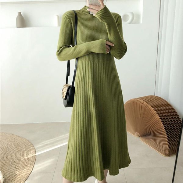 dresses for women elegant a-line knitted casual long sleeve winter sweater dress autumn black frocks vestidos de mujer, Black;gray
dresses for women elegant a-line knitted casual long sleeve winter sweater dress autumn black frocks vestidos de mujer, Black;gray