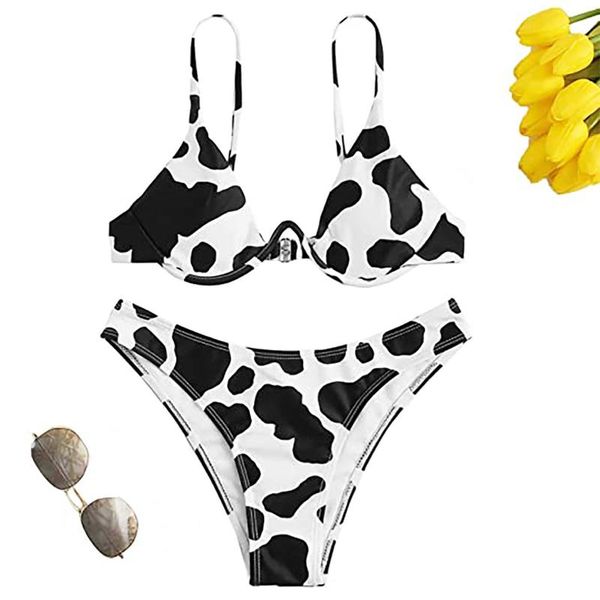 women's swimwear women cow print bikini brazilian swimsuit push-up bra set two piece beachwear bathing maillot de bain #g3, White;black
women's swimwear women cow print bikini brazilian swimsuit push-up bra set two piece beachwear bathing maillot de bain #g3, White;black