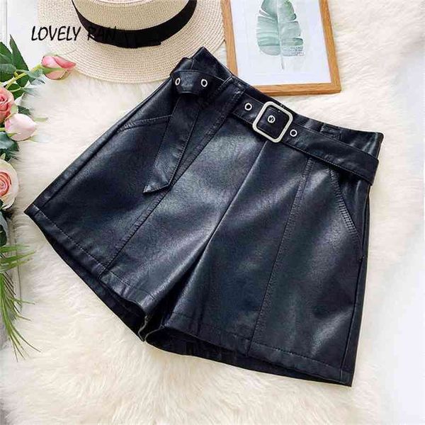 high waist women's leather short pu belt zipper pocket female shorts spring fashion korean casual girl ladies bottom 210624, White;black
high waist women's leather short pu belt zipper pocket female shorts spring fashion korean casual girl ladies bottom 210624, White;black