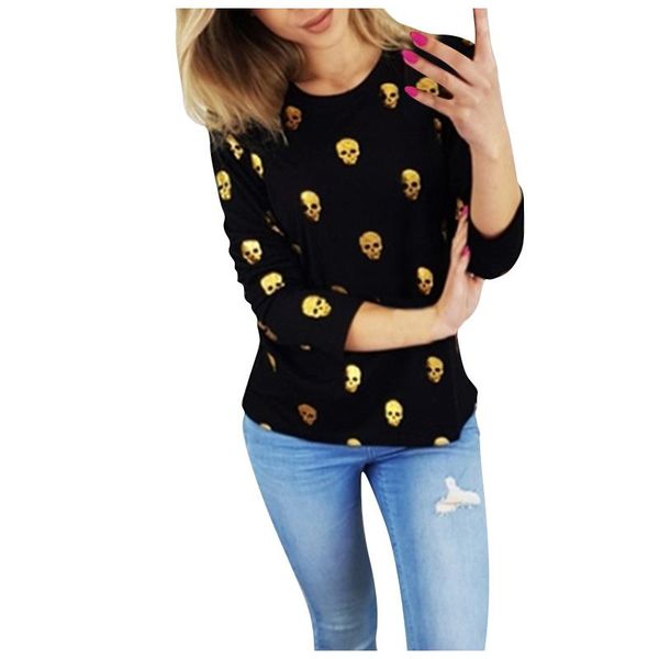 women's blouses & shirts skull harajuku printed blouse women o-neck long sleeve vintage casual pullover shirt blusas chemise femme, White
women's blouses & shirts skull harajuku printed blouse women o-neck long sleeve vintage casual pullover shirt blusas chemise femme, White
