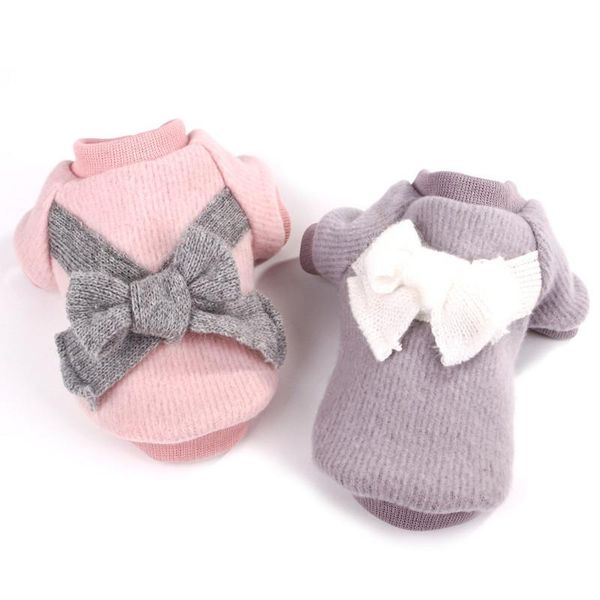 dog apparel pet sweet solid cotton made sweater pink gray puppy clothes with beautiful bowknot decorated dc717
dog apparel pet sweet solid cotton made sweater pink gray puppy clothes with beautiful bowknot decorated dc717