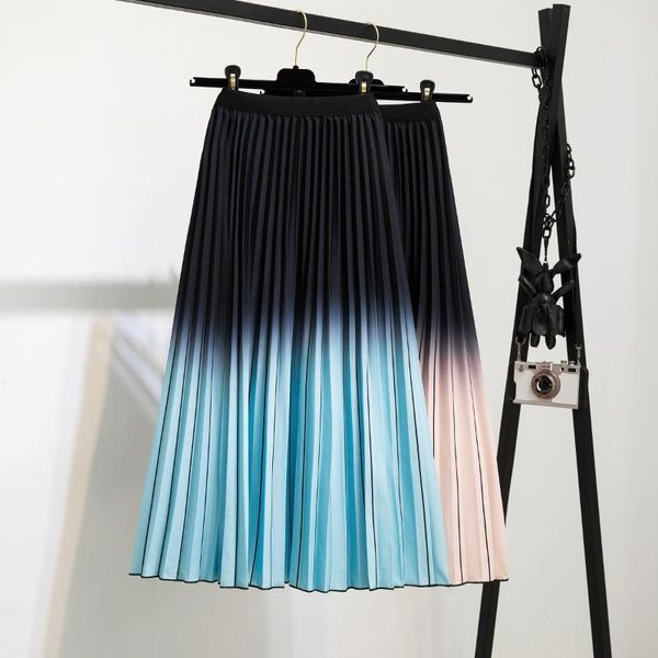 skirts casual single size loose personality gradient color women's spring and summer elastic waist pleated, Black
skirts casual single size loose personality gradient color women's spring and summer elastic waist pleated, Black