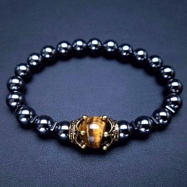 beaded, strands trendy personality simple stone beads bracelet 2021, Black 
beaded, strands trendy personality simple stone beads bracelet 2021, Black