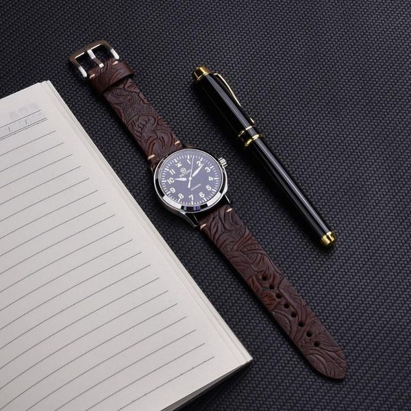 watch bands handmade watchband with stainless steel buckle 20mm 22mm men women carved genuine leather band strap belt accessorie, Black;brown
watch bands handmade watchband with stainless steel buckle 20mm 22mm men women carved genuine leather band strap belt accessorie, Black;brown