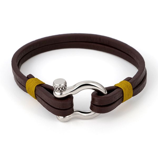bangles bracelets men's titanium steel bracelet stainless leather rope horseshoe u-shaped magnet buckle woven, Black
bangles bracelets men's titanium steel bracelet stainless leather rope horseshoe u-shaped magnet buckle woven, Black