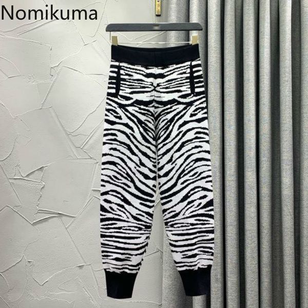 nomikuma fashion zebra striped knitted pants korean high waist women sweater trousers causal new long sweat pants 6e048 210427, Black;white
nomikuma fashion zebra striped knitted pants korean high waist women sweater trousers causal new long sweat pants 6e048 210427, Black;white