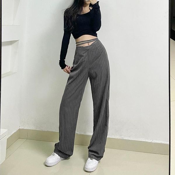 stiped pants women streetwear high waist casual pantalones de mujer straight-leg trousers for female ropa women's & capris, Black;white
stiped pants women streetwear high waist casual pantalones de mujer straight-leg trousers for female ropa women's & capris, Black;white