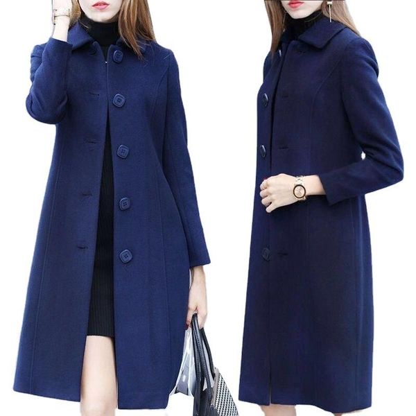 women's wool & blends woolen coat women 2021 spring autumn mid-length hepburn style solid slim single-breasted lapel jacket t80, Black
women's wool & blends woolen coat women 2021 spring autumn mid-length hepburn style solid slim single-breasted lapel jacket t80, Black
