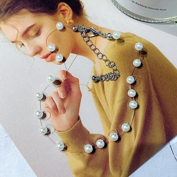 pendant necklaces shinning white pearl bead choker necklace for women romantic wedding sweet gift lovely lady girl, Silver
pendant necklaces shinning white pearl bead choker necklace for women romantic wedding sweet gift lovely lady girl, Silver