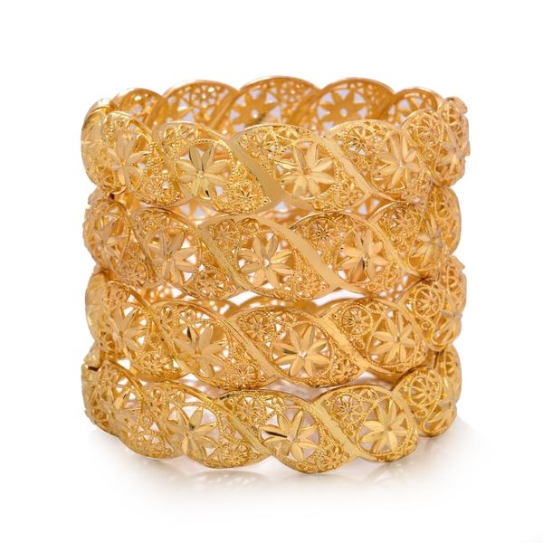 bangls 4pcs/lot ethiopian africa gold color bangles for women flower bride bracelet african wedding jewelry middle east itemss, Black
bangls 4pcs/lot ethiopian africa gold color bangles for women flower bride bracelet african wedding jewelry middle east itemss, Black