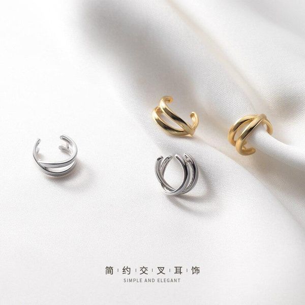 hoop & huggie a00347 jazaz 925 sterling silver earrings korean cross double ear clip for women chic no piercing fake cartilage jewelry, Golden;silver
hoop & huggie a00347 jazaz 925 sterling silver earrings korean cross double ear clip for women chic no piercing fake cartilage jewelry, Golden;silver