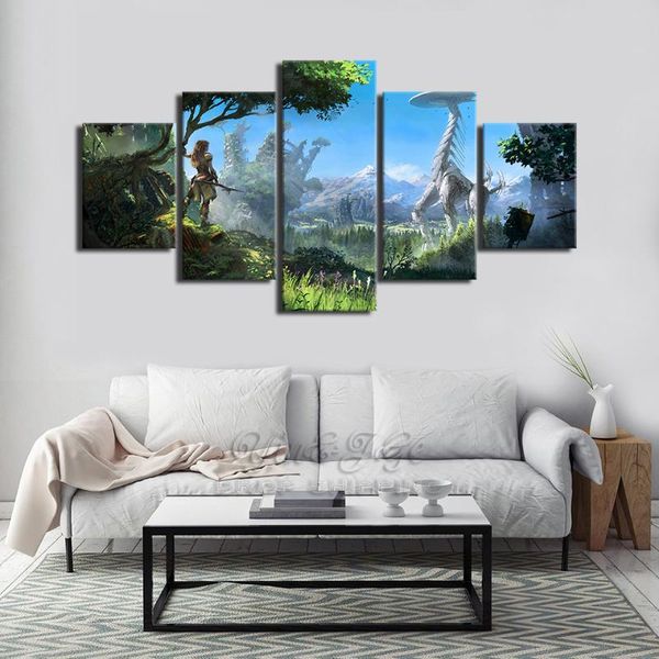 paintings canvas hd printed pictures wall artwork 5 panel horizon zero dawn painting home decoration modular poster living room framework
paintings canvas hd printed pictures wall artwork 5 panel horizon zero dawn painting home decoration modular poster living room framework