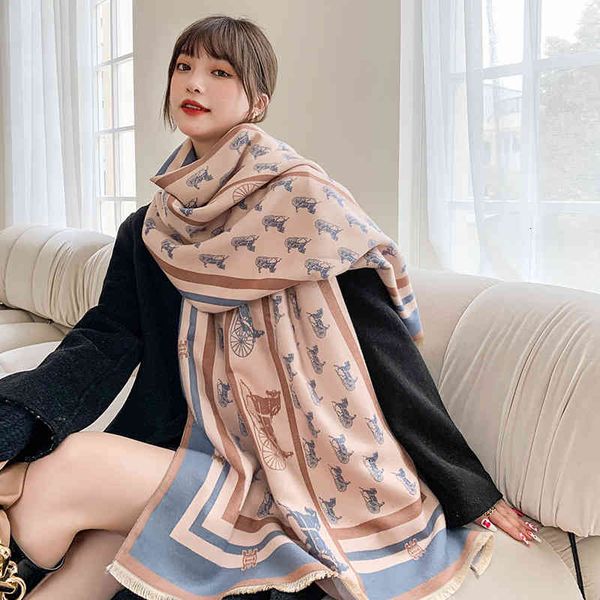 shawl autumn and winter carriage jacquard imitation cashmere scarf women's versatile elegant fashion air conditioning, Blue;gray
shawl autumn and winter carriage jacquard imitation cashmere scarf women's versatile elegant fashion air conditioning, Blue;gray