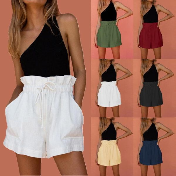 women's shorts women summer casual solid drawstring high waist loose large size ruffle for girls soft cool female #t1g, White;black
women's shorts women summer casual solid drawstring high waist loose large size ruffle for girls soft cool female #t1g, White;black