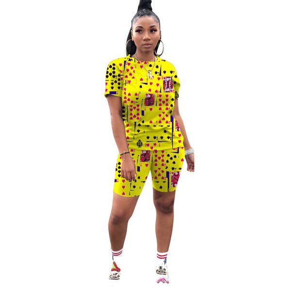 women's tracksuits rstylish 2021 fashion poker print casual women short sleeve o neck t shirt biker shorts two piece set summer, Gray
women's tracksuits rstylish 2021 fashion poker print casual women short sleeve o neck t shirt biker shorts two piece set summer, Gray