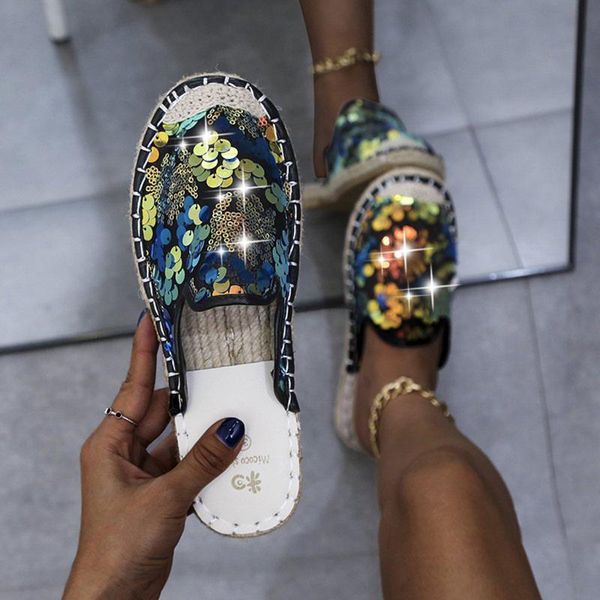 slippers women's sequin woman indoor lace straw bling beach fisherman shoes ladies casual closed toe flat slides 2021 summer, Black
slippers women's sequin woman indoor lace straw bling beach fisherman shoes ladies casual closed toe flat slides 2021 summer, Black