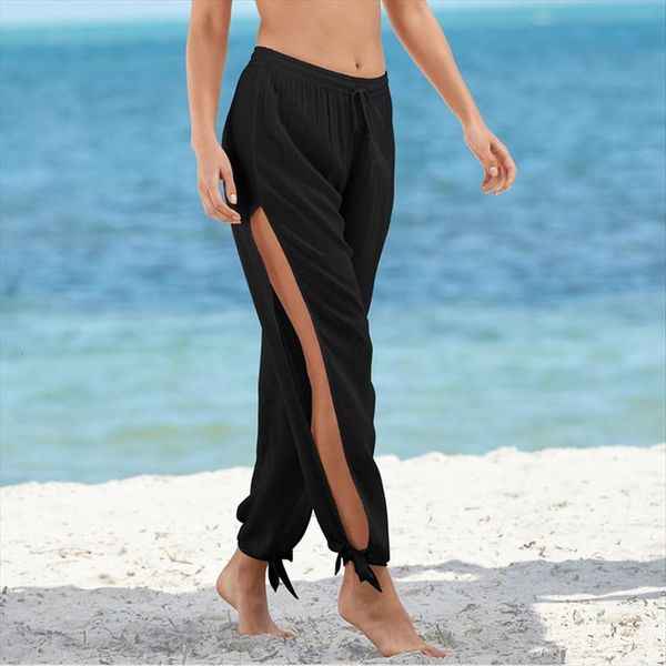 summer loose low waist side womens pant slit wide leg fashion beach breathable solid color boutique trousers, Black;white
summer loose low waist side womens pant slit wide leg fashion beach breathable solid color boutique trousers, Black;white