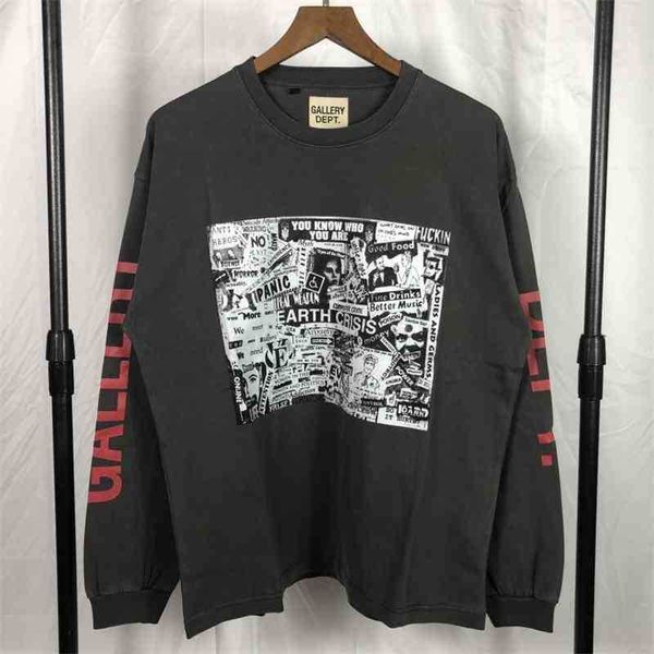 ins super fire galery dept cartoon print red wash old crew neck men's and women's long sleeve t-shirt wb2m, Black
ins super fire galery dept cartoon print red wash old crew neck men's and women's long sleeve t-shirt wb2m, Black