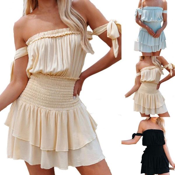 casual dresses 2021 women dress ruffle low cut summer solid color off shoulder bow mini bodycon sleeveless backless v-neck for daily wear, Black;gray
casual dresses 2021 women dress ruffle low cut summer solid color off shoulder bow mini bodycon sleeveless backless v-neck for daily wear, Black;gray