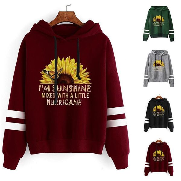 women's hoodies & sweatshirts women hoodie i'm sunshine sunflower printed double striped long sleeve fleece sweatshirt with hat gi, Black
women's hoodies & sweatshirts women hoodie i'm sunshine sunflower printed double striped long sleeve fleece sweatshirt with hat gi, Black