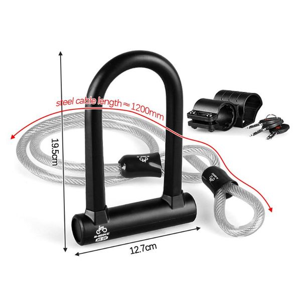 bike locks inbike u lock steel security cable set with key anti-theft bicycle for cycling mtb scooter accessories
bike locks inbike u lock steel security cable set with key anti-theft bicycle for cycling mtb scooter accessories