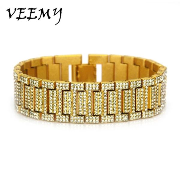link, chain veemy hip hop fashion bracelet for men cublic zirconia watch band bracelets punk style rapper jewelry, Black
link, chain veemy hip hop fashion bracelet for men cublic zirconia watch band bracelets punk style rapper jewelry, Black