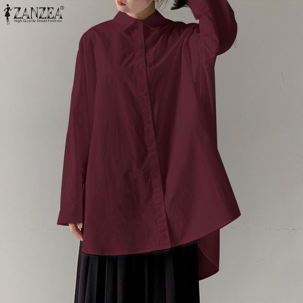 women's blouses & shirts 2021 zanzea fashion women long sleeve shirt spring casual lapel neck blouse loose tunic buttons down split he, White
women's blouses & shirts 2021 zanzea fashion women long sleeve shirt spring casual lapel neck blouse loose tunic buttons down split he, White
