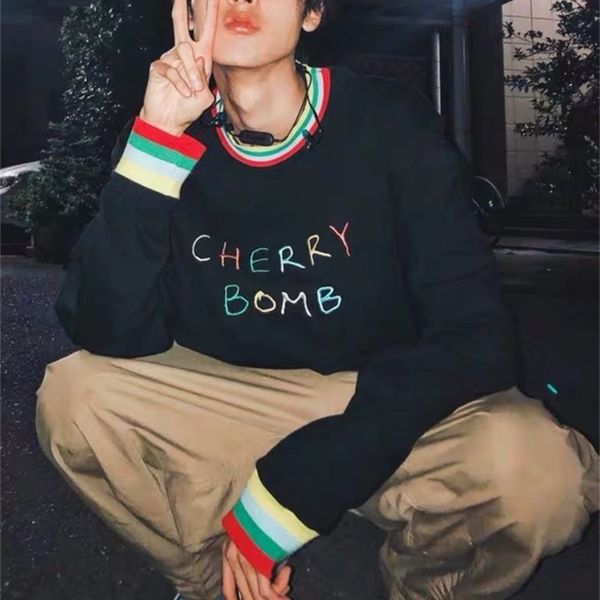 golf wang cherry bomb color round neck sweater spring and summer thin men's and women's long sleeve t-shirt bcdv, Black
golf wang cherry bomb color round neck sweater spring and summer thin men's and women's long sleeve t-shirt bcdv, Black