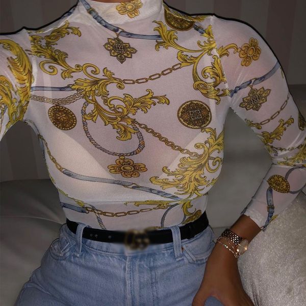 women mesh sheer net see-through t shirt ladies long sleeve floral slim fit crop shirt tee summer clothingby air, Black;white
women mesh sheer net see-through t shirt ladies long sleeve floral slim fit crop shirt tee summer clothingby air, Black;white